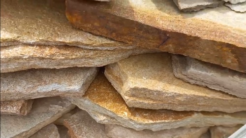 Плитняк златолит жёлтый золотистый для отмостки купить в Республике Марий Эл