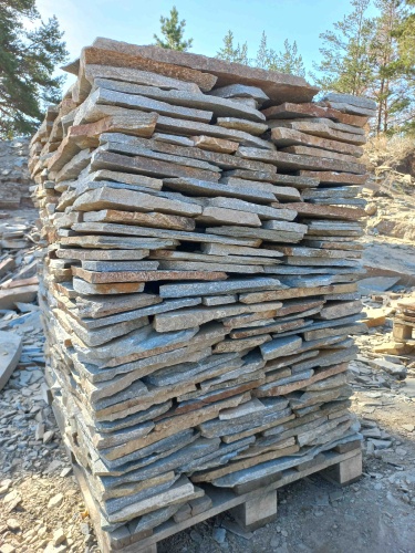 Плитняк златолит серебристый для цоколя, отмостки купить в Республике Марий Эл