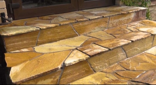 Плитняк златолит жёлтый золотистый для отмостки купить в Республике Марий Эл