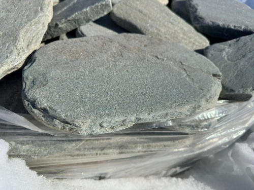 Плитняк златолит зелёный галтованный для мощения на бетон купить в Республике Марий Эл